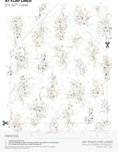 D034 Envelope Liner A7 Regular Flap: D034 Wedding Suite
