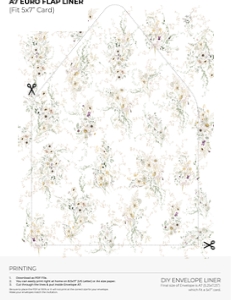 D034 Envelope Liner A7 Euro Flap: D034 Wedding Suite