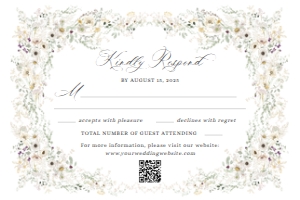 D034 RSVP Card 6x4: D034 Wedding Suite