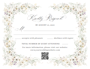 D034 RSVP Card 5.5x4.25: D034 Wedding Suite