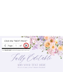 E045 Place Card Folded 3.5x2: E045 Menu