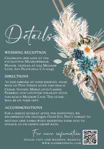 E105 Detail Card Vertical 3.5x5: E105 Wedding Suite