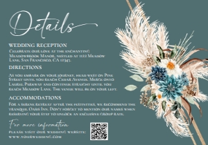 E105 Detail Card Horizontal 5x3.5: E105 Wedding Suite