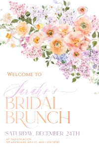 A038 Welcome Sign 20x30: A038 Bridal Brunch Bundle