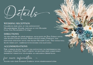 E106 Detail Card Horizontal 5x3.5: E106 Wedding Suite