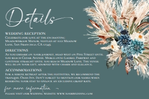 E106 Detail Card Horizontal 6x4: E106 Wedding Suite