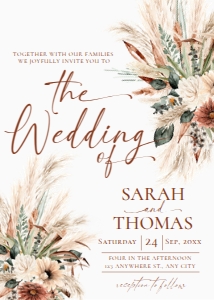 D036 Wedding Invitation Card 1 design preview