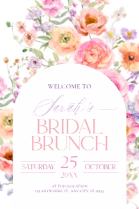 A048 Welcome Sign 24x36: A048 Bridal Brunch BUNDLE