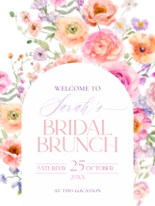 A048 Welcome Sign 18x24: A048 Bridal Brunch BUNDLE
