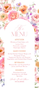 A048 Menu 4x9: A048 Bridal Brunch BUNDLE