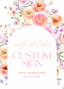 A048 Custom Sign 5x7: A048 Bridal Brunch BUNDLE