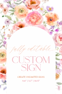 A048 Custom Sign 4x6: A048 Bridal Brunch BUNDLE