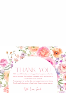 A048 Thank You Card 3.5x5 Folded: A048 Bridal Brunch BUNDLE