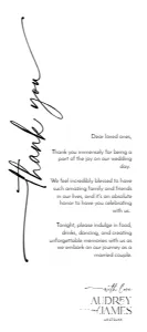 D037 Napkin Thank you Note: D037 Wedding Bundle