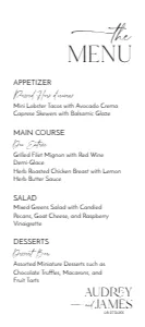 D037 Menu 4x9: D037 Menu
