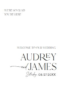 D037 Welcome Sign Vertical A1: D037 Wedding Signage Bundle
