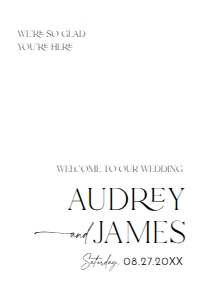 D037 Welcome Sign Vertical 24x36: D037 Wedding Signage Bundle