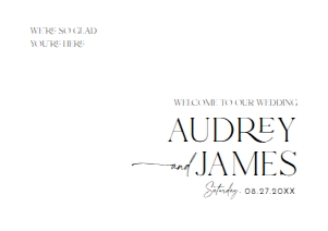 D037 Welcome Sign Horizontal A2: D037 Wedding Signage Bundle