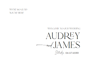 D037 Welcome Sign Horizontal A1: D037 Wedding Signage Bundle