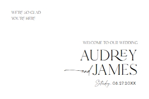 D037 Welcome Sign Horizontal 36x24: D037 Wedding Signage Bundle