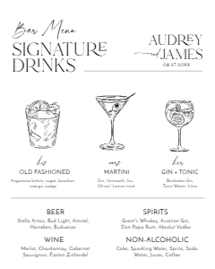 D037 Signature Drinks Sign A design preview
