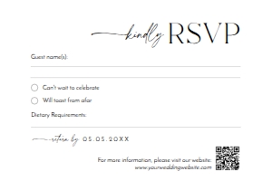 D037 RSVP 6x4: D037 RSVP Card
