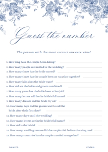 B037 Bridal Shower Games 5x7 Part 2 (50 Games): B037 Bridal Shower Games B (50 Games)