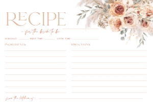 B013 Recipe Card 5x3.5: B013 Bridal Shower Bundle