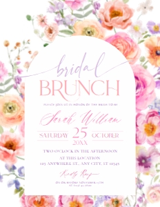 A048 Bridal Brunch Invite Letter Size: A048 Bridal Brunch BUNDLE