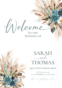 E106 Welcome Sign Vertical A2: E106 Welcome Sign