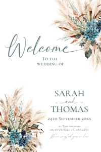 E106 Welcome Sign Vertical 24x36: E106 Welcome Sign