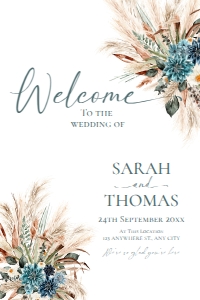 E106 Welcome Sign Vertical 20x30: E106 Welcome Sign