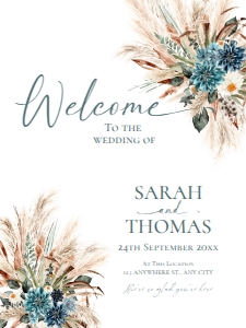 E106 Welcome Sign Vertical 18x24: E106 Welcome Sign