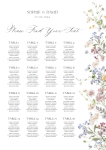 E068 Seating Chart Vertical A1: E068 Seating Chart Sign A