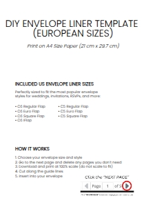 E122 Envelope Liner design preview