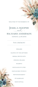 E106 Wedding Program 4x9: E106 Wedding Program
