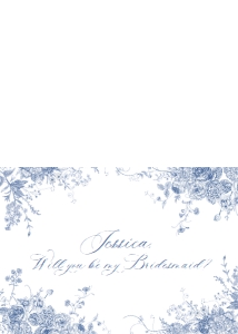 B037 Bridesmaid Proposal Card Folded 5x3.5: B037 Bridesmaid Info Card