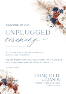D019 Unplugged Ceremony Wedding Sign A2: D019 Wedding Bundle