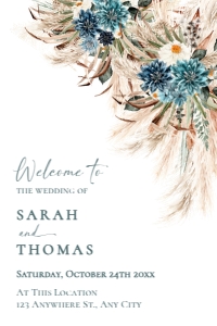 E106 Welcome Sign Vertical 24x36 B: E016 Welcome Sign B