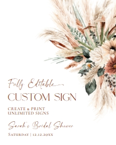 B608 V1 Custom Sign 8x10: B068 Bridal Shower Bundle V1