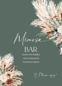 B068 V1 Mimosa Bar Sign 5x7: B068 Bridal Shower Bundle V1