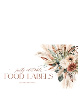 B068 V1 Food Label 3.5x2 Folded: B068 Bridal Shower Bundle V1
