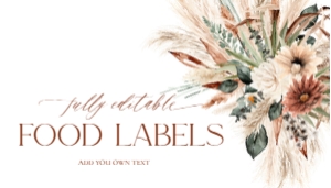 B068 V1 Food Label 3.5x2 Flat: B068 Bridal Shower Bundle V1