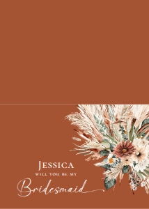 B068 V1 Bridesmaid Proposal Card Folded 5x3.5: B068 Bridesmaid Card