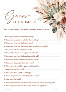 B068 V1 Bridal Shower Games 5x7 Part 2: B068 Bridal Shower Bundle V1