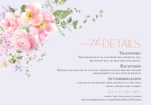 E126 Detail Card Horizontal 5x3.5: E126 Wedding Suite