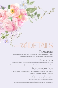 E126 Detail Card Vertical 4x6: E126 Wedding Suite