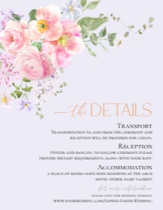E126 Detail Card Vertical 4.25x5.5: E126 Wedding Suite