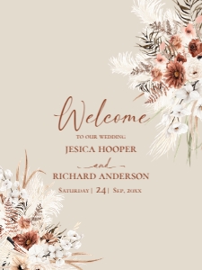E069 Welcome Sign Vertical 18x24: E069 Wedding Bundle