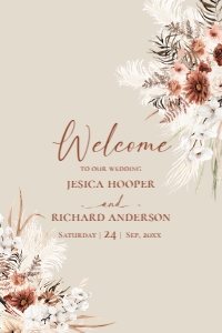 E069 Welcome Sign Vertical 24x36: E069 Wedding Bundle